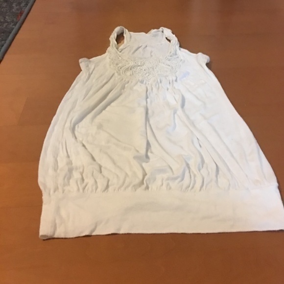 Ginger G white Flowy top with cinched bottom Small - Picture 4 of 8